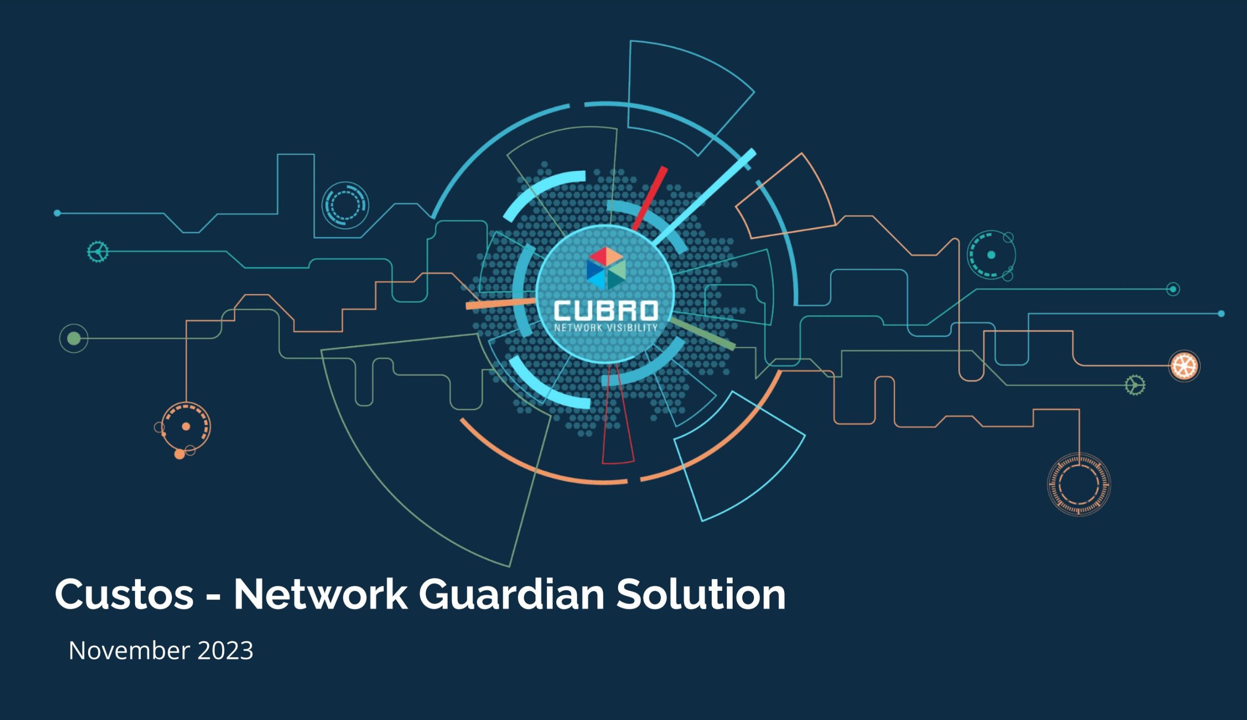 technical logo of Cubro Network Visibility in front of a dark background