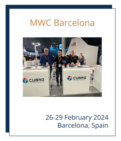 pop up preview image of event mwc 2024 with Cubro Network Visibilty