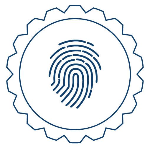 Cubro Network Visibility icon of fingerprint